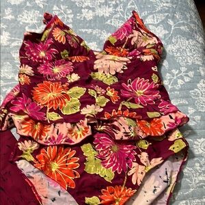 Floral Kids One Piece Swimsuit